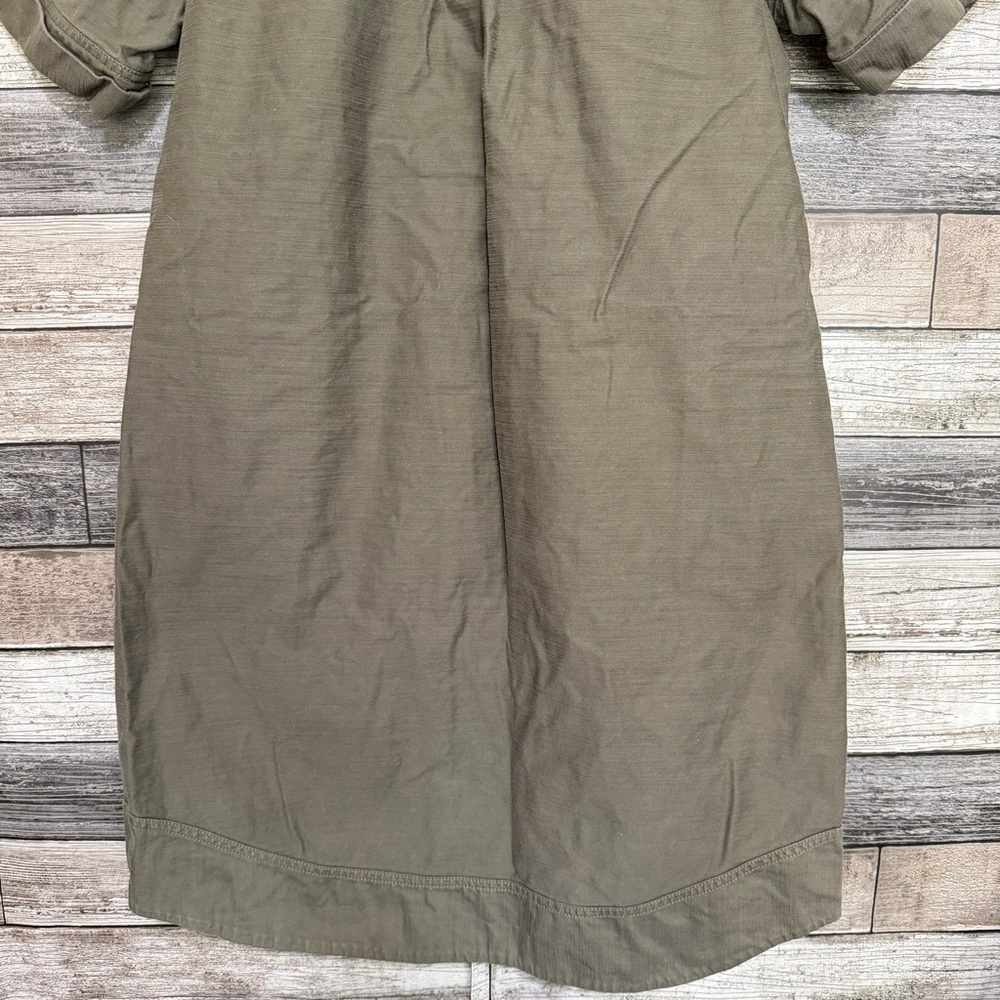 Duluth Trading Canvas Shirt Dress Women’s L Green Heavyweight 100% Cotton - Picture 7 of 8